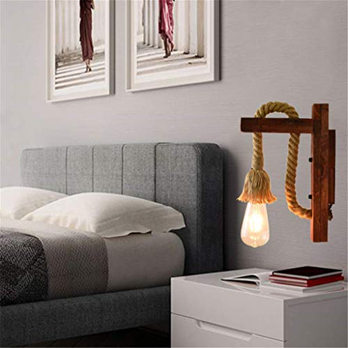 Lámpara de pared de madera para iluminar esquinas oscuras con interruptor integrado cómodo 4