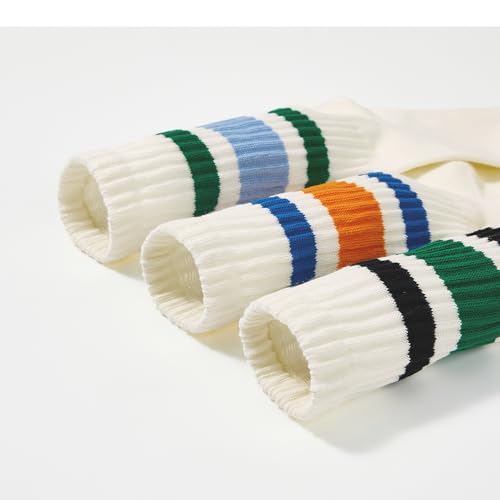 Image of American Trends Tube Socks for Women Striped Slouchy Scrunch Retro Socks Vintage Cute Crew Sock