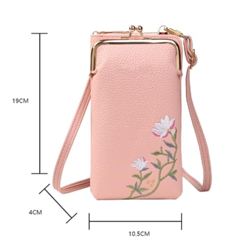 Womens Slings Cross Bady Wallets with Cell Phone Holder, Women Small Slings Cross Bady Wallets, Wallet PU Leather Sling Wallet for Womenes. Red4