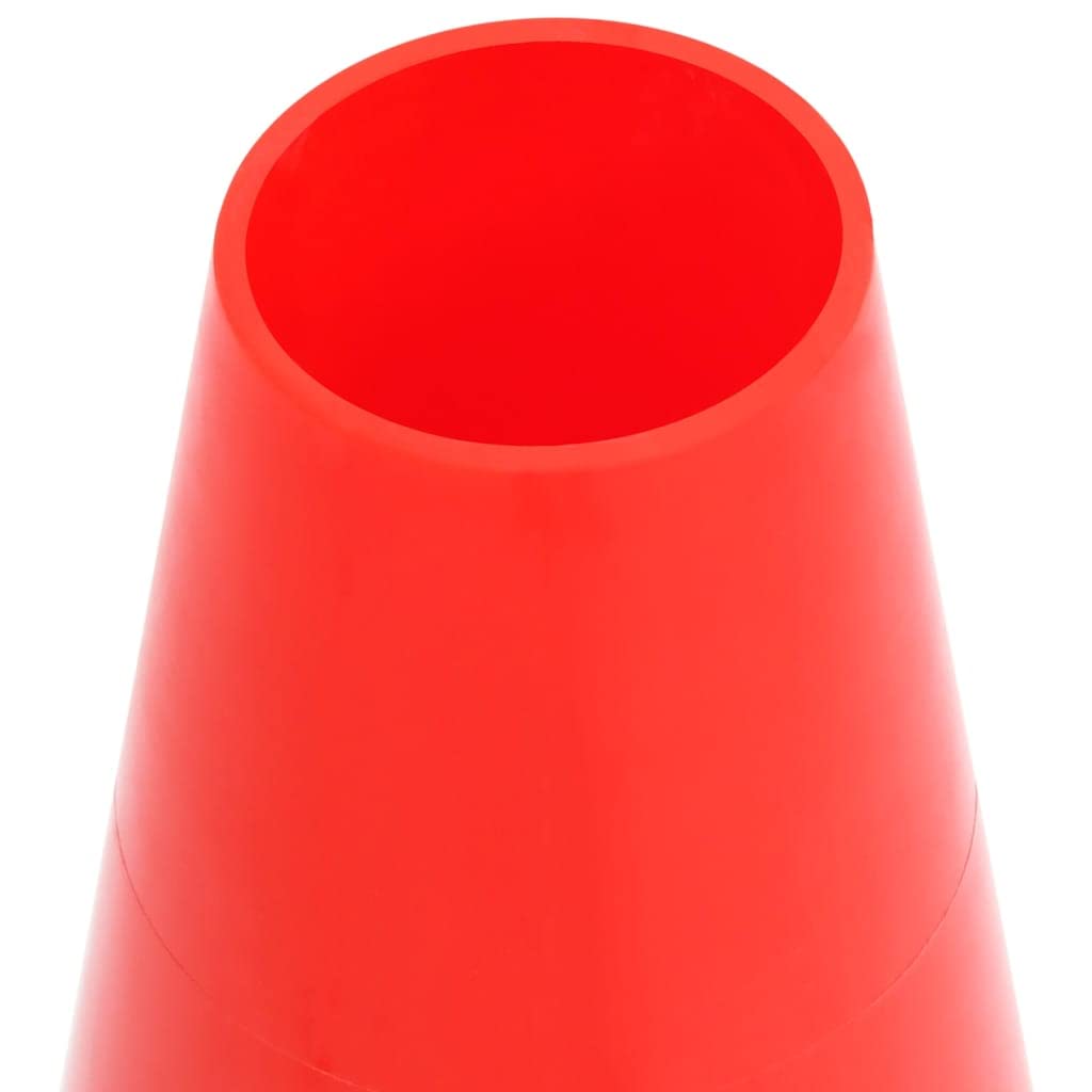 vidaXL Juego de Conos con Cadena Señal Carretera Simulación de Aparcamiento Barreras Coche Advertencia Seguridad 10 m Rojo y Blanco