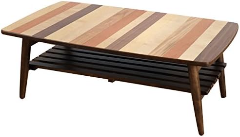 Amazon.co.jp: 家具の赤や 寄せ木 天然木折りたたみテーブル オーバル