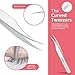 Teenitor 2 Pieces Eyelash Extensions Tweezers,Professional Stainless Steel Precision Tweezers set with Dolphin-shaped and Curved Pointed Tip Tweezers Nipper for lash Extensions