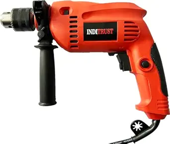 Inditrust 13mm Impact drill machine 100% copper winding 700W reversible with Left/Right rotation & speed control WITH 6 MONTHS WARRANTY (RED)