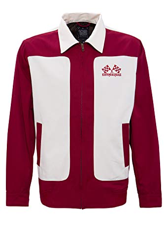 King Kerosin Speed Shop Ca. Jacket, Bourgogne, XXL Homme Cover