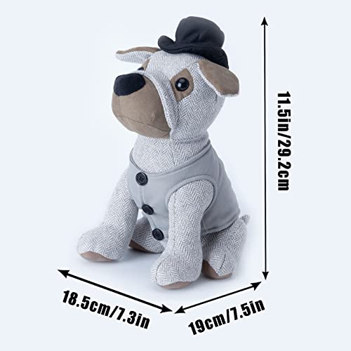 Forecronic Niedlicher Türstopper, dekorativer Türstopper für Zuhause und Büro, gewichteter Türstopper in Tierform, dekorativer Türstopper aus Stoff – Hund
