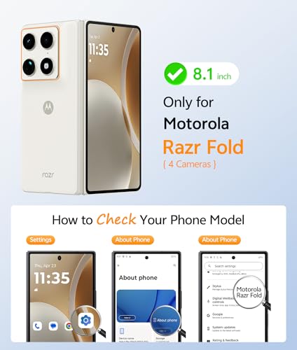 Image of FNTCASE for Motorola Razr Fold Case: [Hinge Protection] Translucent Matte Cases [Compatible with Magsafe] Military Grade Shockproof Protective Phone Cover