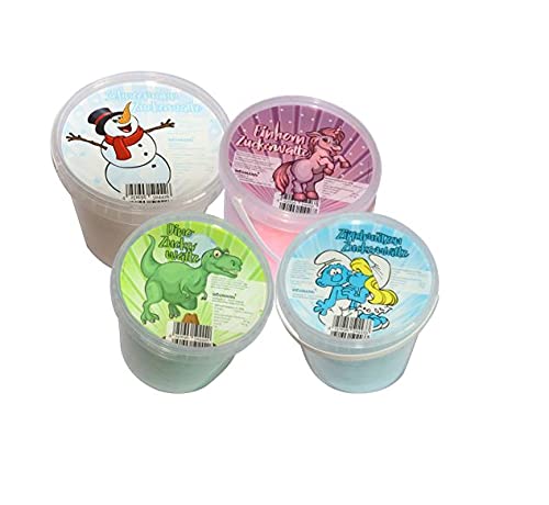 Süße Vielfalt: Wegmann bunte Zuckerwatte – 4 leckere Geschmackssorten, 200g