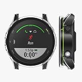 kwmobile etui kompatybilne z Garmin Forerunner 255/255 Music, pełne etui do trackera fitness, zestaw ze szkła, kolor czarny, przezroczysty, 2 sztuki