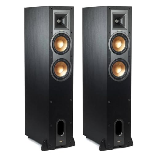 Image of Klipsch Reference R-26FA Dolby Atmos Floorstanding Speaker (Pair) + R-12SW 12″ Subwoofer - Premium Home Theater Tower & Deep Bass Sub Bundle