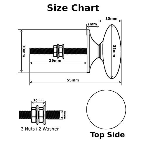 Ajuny Set di 12 pomelli in ceramica per armadietto...