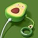 Coralogo Compatible with Airpods 1/2 Cute Case,Cartoon Character Silicone Fruit Airpod Designer Skin Kawaii Funny Fun Cool Keychain Design Cover Kids Teens Air pods Cases for Girls Boys(3D Avocado)