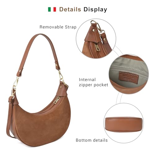 Crescent Hobo Leather Crossbody