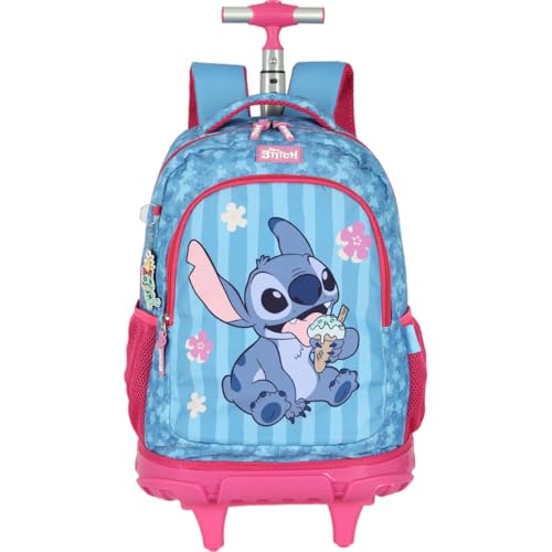 Mochila com Rodinha, Luxcel, Stitch, Pink, G