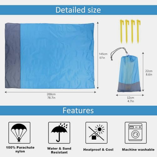 Couverture de pique-nique imperméable pliable et ultra compacte