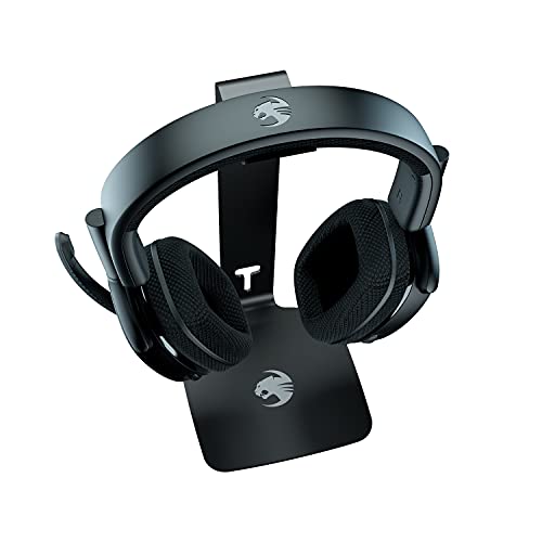 Roccat Pc Gaming Headset & Headphones Stand Display, Durable Steel Construction With Universal Compatibility, Rubber Feet, Sturdy Desktop Headset Holder, For Wired Or Wireless Headsets #TOP4