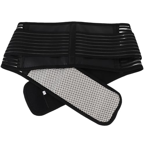 SUPVOX Cinturón Lumbar Ajustable Xl Con 18 Imanes De Turmalina Y Auto Calentamiento Infrarrojo Para Soporte Y De Espalda Con Correas Doble De Tracción