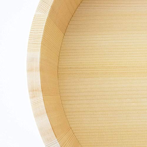 Tigela de arroz de sushi de madeira, balde cilíndrico japonês Hangiri Oke para mistura de arroz de s