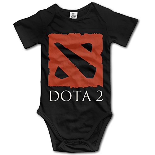 Image of Nzm Onesies Dota 2 Baby Girls/Boys Short Sleeve Bodysuit Black