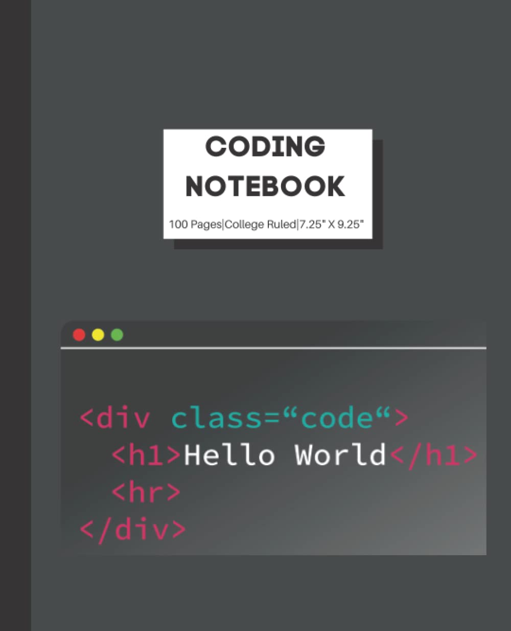 Coding Notebook with Code Theme| Programmer Notebook| Coding Notebook Developer Gift| Coding Projects: Use to Code in C, C++, HTML, Java, Python and