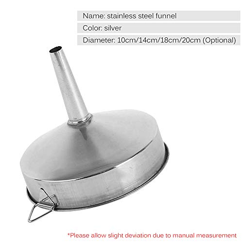 Funil de aço inoxidável para ferramentas de cozinha Funil de frasco para canalização de grãos de óle