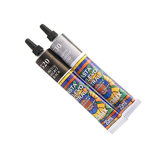 Pasta Relevo Vitral Acrilex 20 ml Grafite - 530
