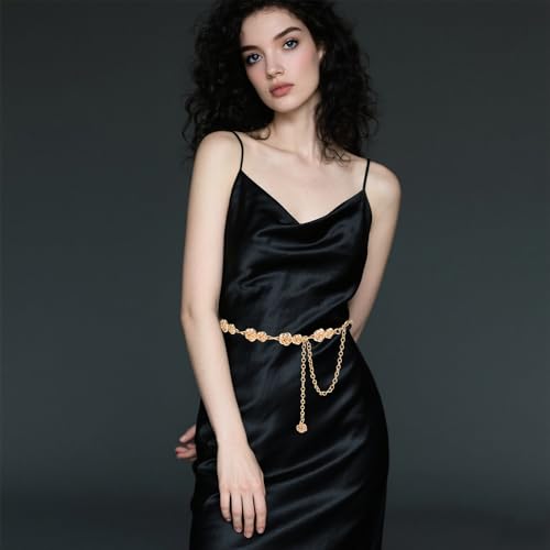 FALETO Metal Chain Belt Adjustable Layered Belly Waist Chains for Women Plated Jewelry Accessories for Dresses Bikin Beach Bohemian2