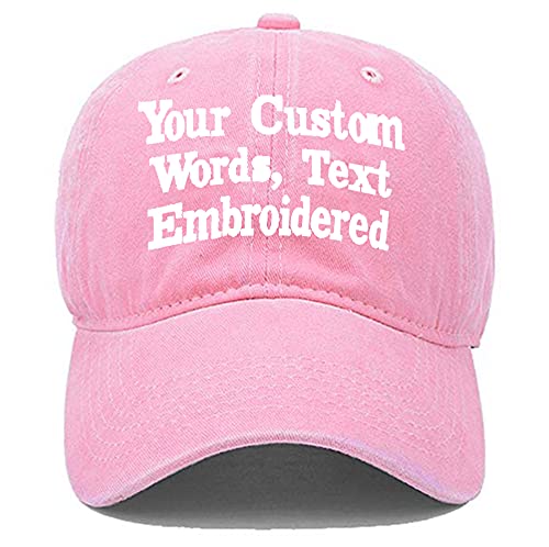 Rr&Ddxu Custom Embroidered Hat Logo,Personalized Baseball Cap,Kids Sun Hats,Glitter Trucker Cap, Cowboy Pink, 1-8 #TOP11