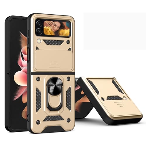 Coque Samsung Z Flip 3 anti chute avec béquille anneau Asuwish rigide