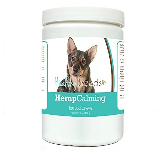 Healthy Breeds Swedish Vallhund Hemp Calming Soft Chews for Dogs 120 Count