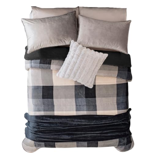 La Mejor Recopilación de Cobertores selene - 5 favoritos. 41 Cobertor Invernal Matrimonial/Individual XL Quebec 1.80x2.20 m | Suave y Cálido | 100% Poliéster | Ideal para Invierno y Climas Fríos - Vianney