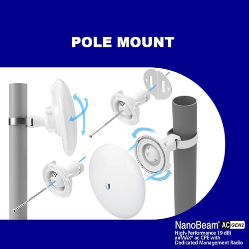 Image of Wireless Bridge NBE-5AC-GEN2 PRE-CONFIGURED Bundle of 2 Outdoor Point-to-Point Wi-Fi Bridge, Plug and Play, 450+ Mbps Speed, 15+ km Range
