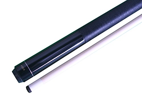 Aska Pool Cue Stick Lec Black, 58" Length, 13Mm Hard Long Lasting Le Pro Tip, Canadian Hard Rock Maple Shaft And Butt, Black Nylon Wrap, 21Oz Weight #TOP22