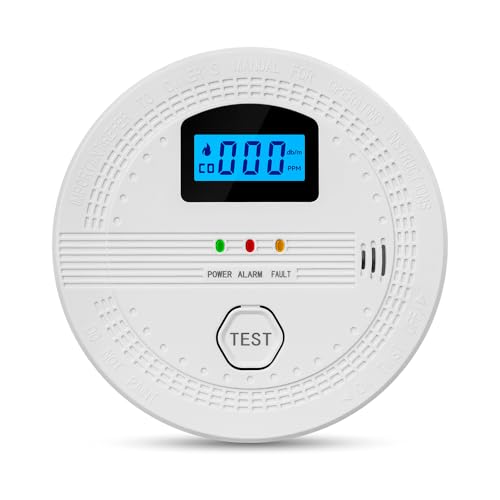 Détecteur de monoxyde de carbone avec capteur précis et alarme sonore