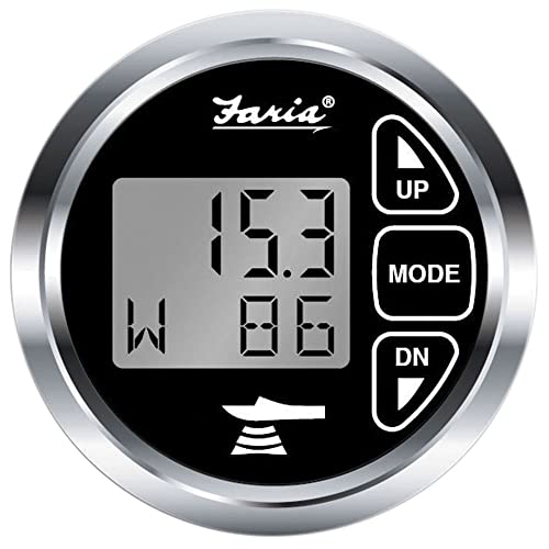 Faria 13752 Chesapeake Stainless Steel Depth Sounder with Air and Water Temperature (Transom Mounted Transducer) - 2