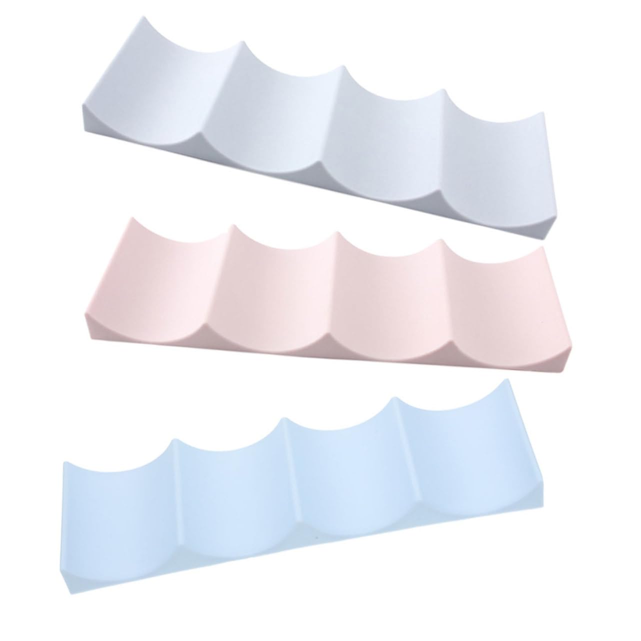 Mikinona 3pcs Wine Organizer Rack for Refrigerator and Countertop Stylish Bottle Holders Milky and Easy to Install Beverage Storage