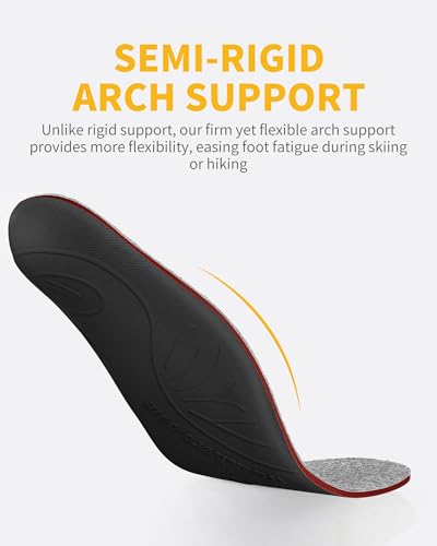 Image of WALKHERO Plantar Fasciitis Insoles - Arch Supports Wool Inserts, Lightweight Breathable Cushioning, Comfort Shock Absorption Inserts for Walking (Light Gray Mens 14)