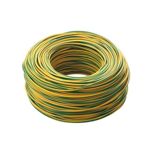 Cavo Icel FS17, Matassa Metri, Filo Elettrico Unipolare Isolante, Impianti Elettrici, Case, Imprese Edili (Giallo/Verde, 1 x 1,5 mm)