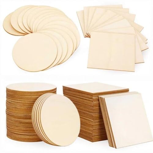 Peinture sur bois sans bavure : 50 tranches de bois vierges poncées pour DIY - 4