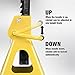 YELLOW JACKET 2 Ton Jack Stands with Double Locking and Large Foot Base for Lifting Car, Heavy Duty Steel, 4,400 lb Capacity, Yellow, 1 Pair