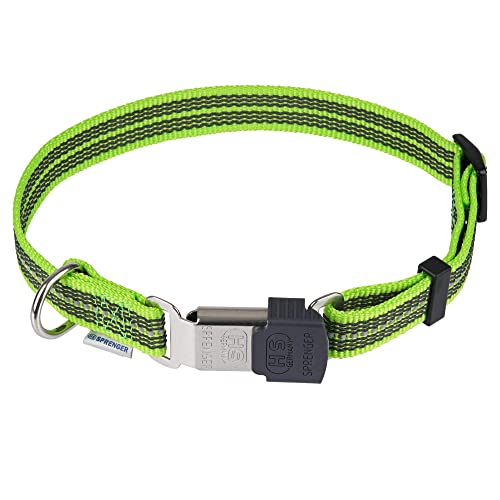 Verstellbares Halsband - reflektierend, grün, 40-55 cm