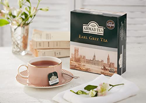 Ahmad Tea Black Tea, Earl Grey Teabags, 100 Ct - Caffeinated And Sugar-Free #TOP2