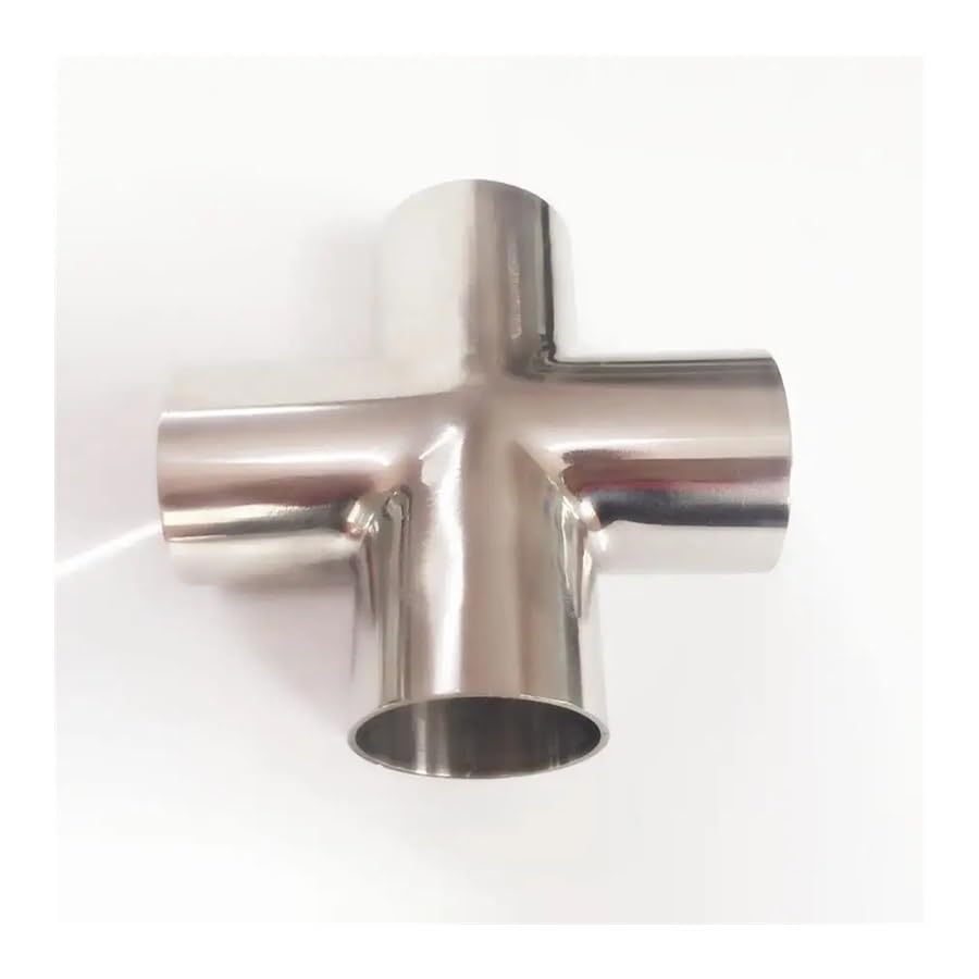 Raccordement de tuyauterie croix 108mm anti fuite en inox pour séparer 4 flux
