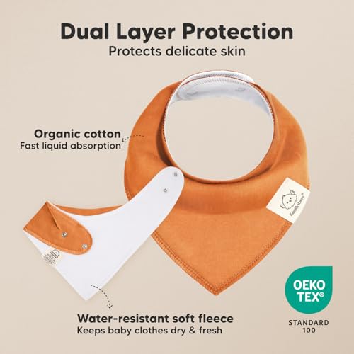 Image of KeaBabies 8pk Organic Baby Bandana Bibs for Drooling and Teething (Cruise)