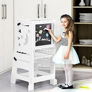 Toetolbambootoddlerkitchenstoolforkidsstepstoolwhitelittlehelpertoweradjustableheightwithlearningblackwhiteactivityboard1 Urban Country Home Decor Toetol bamboo toddler kitchen stool for kids step stool white little helper tower adjustable height with learning black white activity board1 urban country home decor