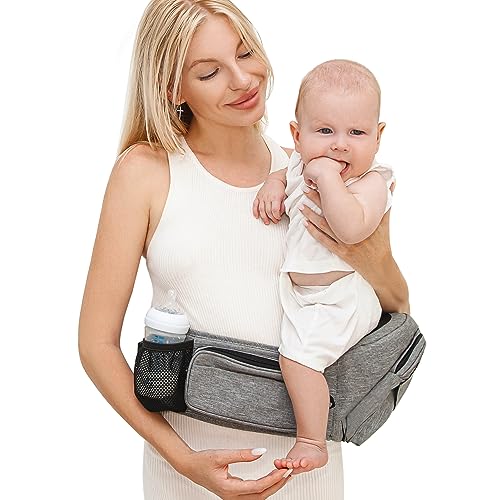 Image of Baby Hip Seat Carrier, Infant Carrier with Hip Seat, Adjustable Shoulder Straps and Internal Storage for Infants, Newborns, and Toddlers