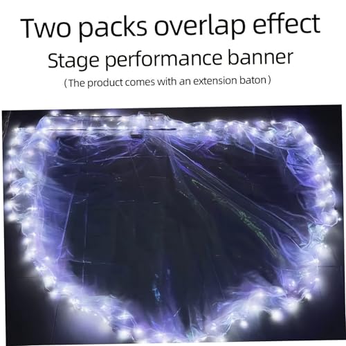Drapeau LED de danse culte à double usage effet blanc transparent