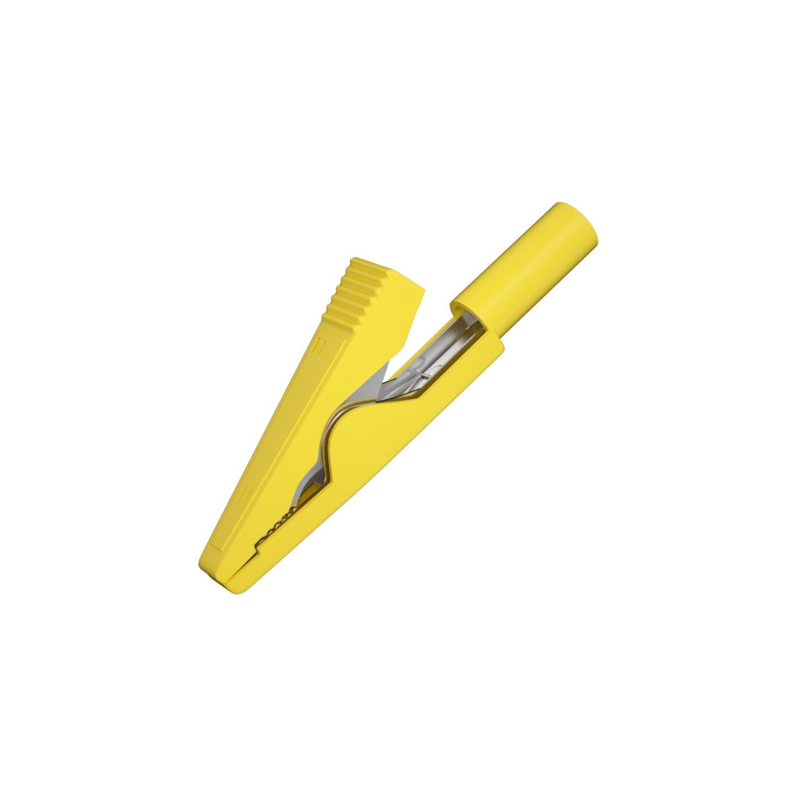 Rgybao Yellow Insulated 2Mm 10A Copper Alligators Clip Electrical Clamps For Industrial And Laboratory Use Secure Grip Insulated Clips For Circuitry Projects