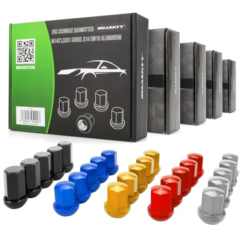 20 Radmuttern Kugelbund M14 x 1,5 x 31mm Auswahl Farben Aluminium Eloxiert Kugel R14 SW19 Kompatibel mit Porsche (SILBER)