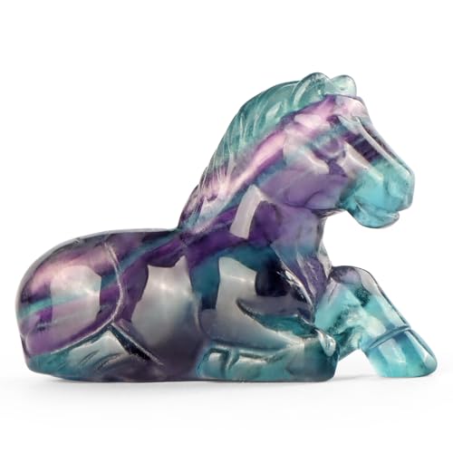 Figura de cristal caballo arcoíris para decoración