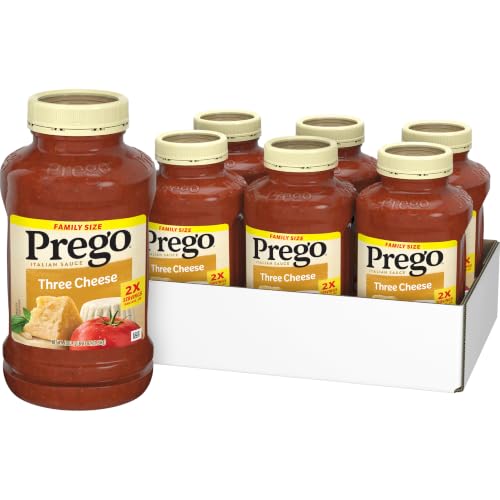 Image of Prego Three Cheese Pasta Sauce, 45 Oz Jar (Case of 6)
